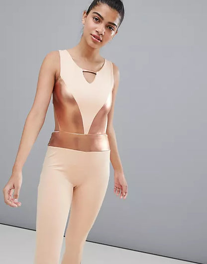 ROSE GOLD JUMPSUIT SIZE UK 6