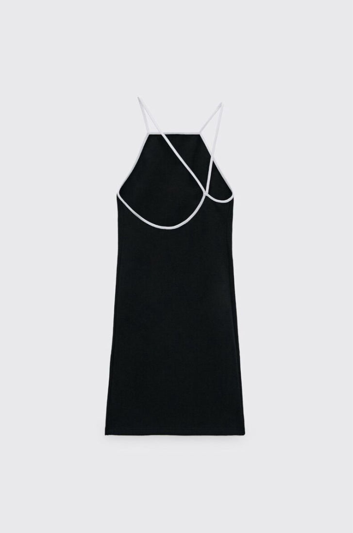 ZARA BLACK BODYCON DRESS SIZE UK 10