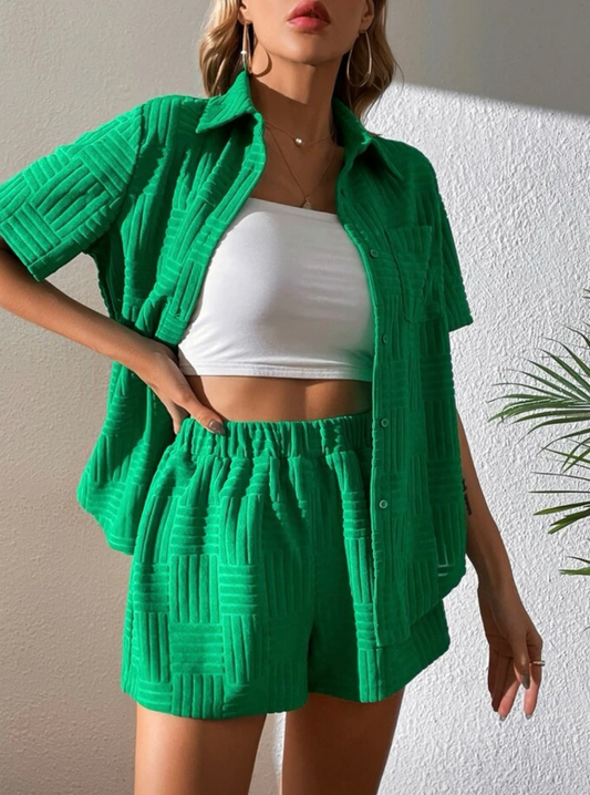 GREEN TERRY CO-ORD SIZE UK 12