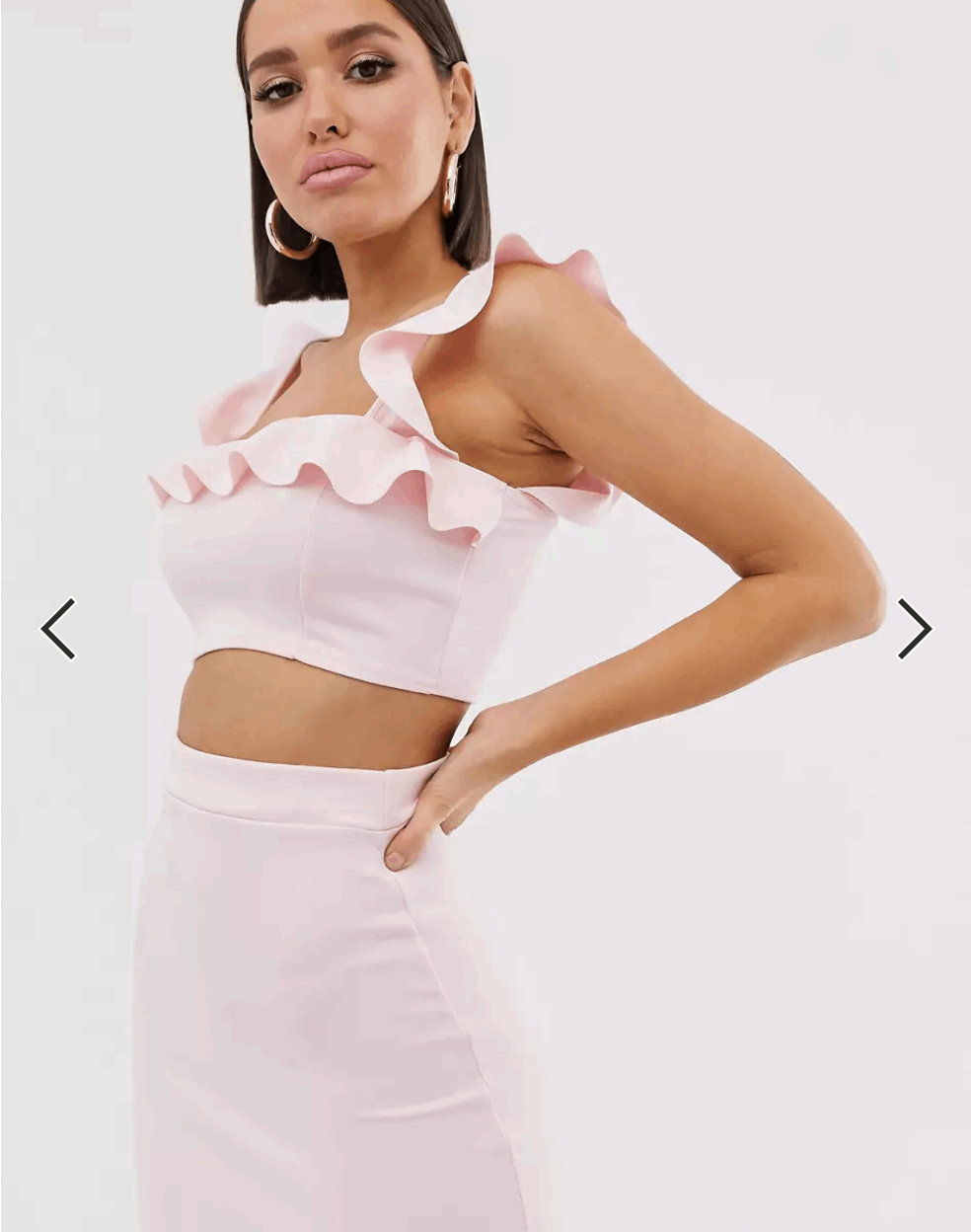 BABY PINK FRILL CO-ORD SIZE UK 8