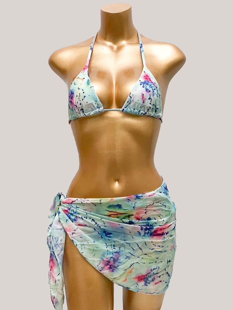 MINT JEWELED 3 PIECE BIKINI - NOTHING TO WEAR | NEW & PRE-LOVED FASHION | UAE