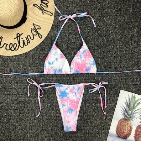 PINK/BLUE TIE DYE BIKINI - NOTHING TO WEAR | NEW & PRE-LOVED FASHION | UAE